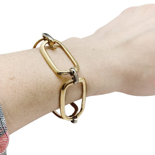 Bracelet Bracelet souple en deux tons d'or. 58 Facettes 30263