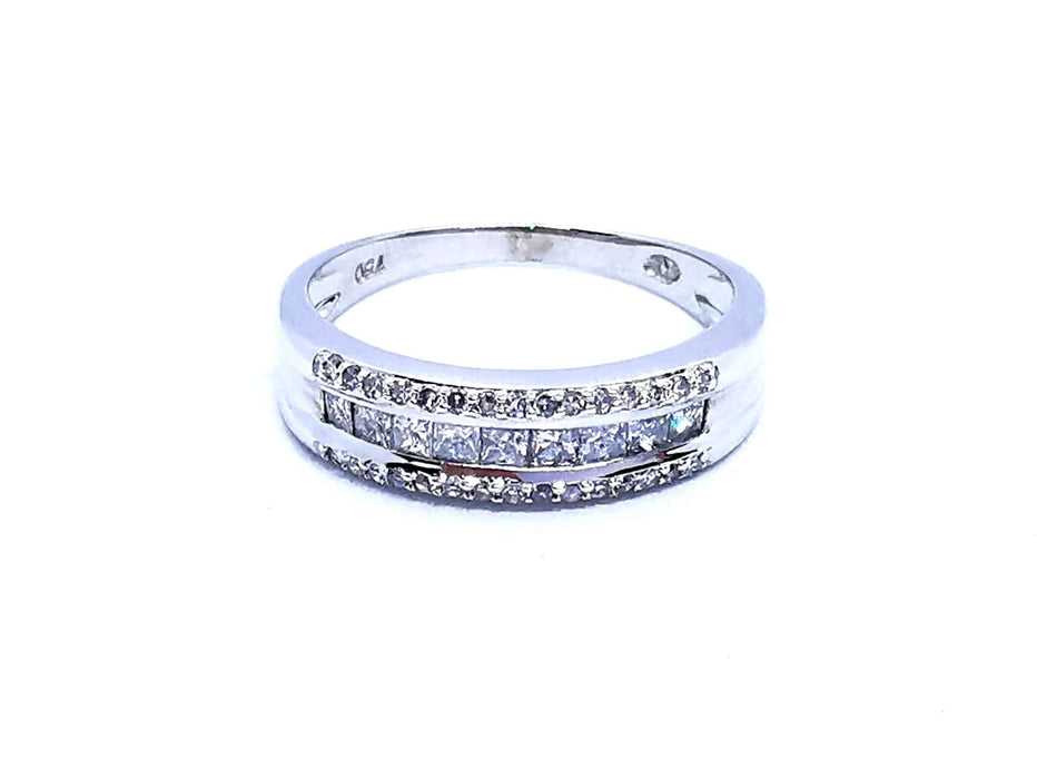 Bague 58 Bague Or blanc Diamant 58 Facettes 894488CN