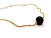 Necklace Chain Necklace + pendant Rose gold Onyx 58 Facettes 1126007CN