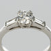 Ring 54 Solitaire diamond and baguette diamonds 58 Facettes 16-060-54