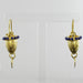 Boucles d'oreilles Boucles d'oreilles Paniers de vermeil et perles bleues 58 Facettes EO032