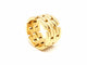 Bague 59 Bague Grain de riz Or jaune 58 Facettes 698552CN