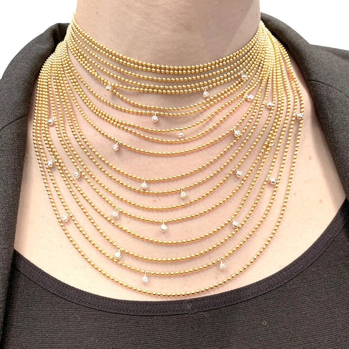 Cartier “Draperie” necklace necklace in yellow gold, white gold and diamonds. 58 Facettes 29547