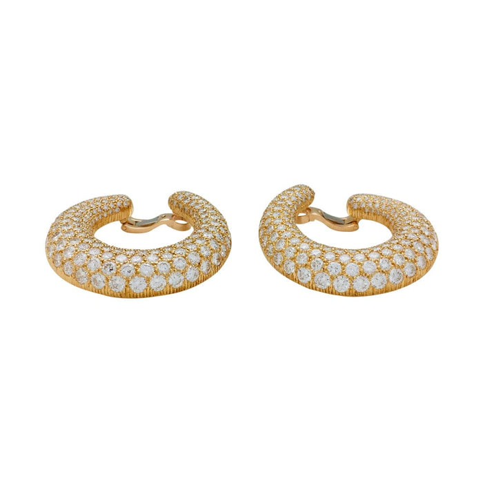 Boucles d'oreilles Cartier en or jaune, diamants.