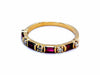 Ring 51 Half Alliance Ring Yellow Gold Ruby 58 Facettes 1048330CN