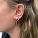 Earrings Cartier “Délices de Goa” earrings in pink gold, amethysts, diamonds and turquoise. 58 Facettes 30107