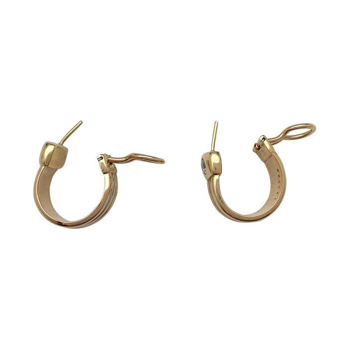 Cartier &quot;Fogorra&quot; earrings in three tones of gold, diamond.