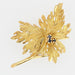 Brooch Gold leaf sapphire brooch 58 Facettes 21-227