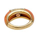 Ring 44 Van Cleef and Arpels “Philippine” ring in yellow gold, pink coral and diamonds. 58 Facettes 29806-1