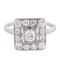 Bague Bague Platine Diamants 58 Facettes