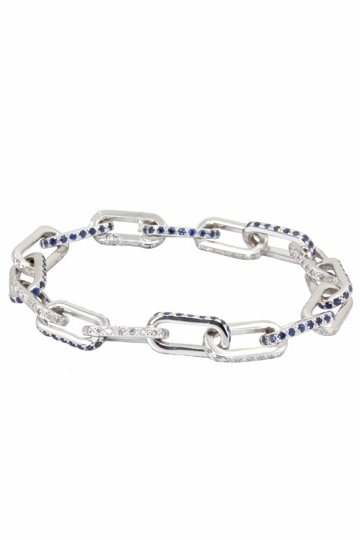 Bracelet Bracelet moderne saphirs et diamants 58 Facettes 036921