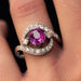 Bague 56 Bague saphir rose diamants tourbillon 58 Facettes CS1046-52