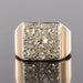 Ring 55 Art Deco ring paved with diamonds 58 Facettes 20-157