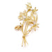 Brooch Old brooch "bouquet of flowers" 18 carat yellow gold diamonds 58 Facettes