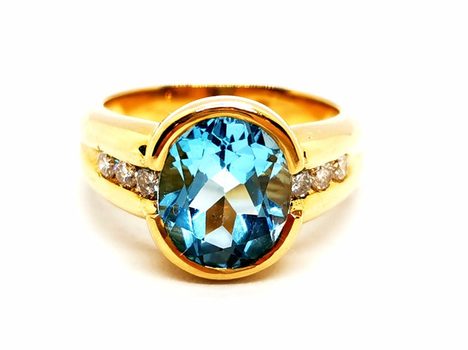 Bague 55 Bague Or Jaune Topaze 58 Facettes 1178309CN