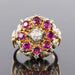 Bague 50 Bague ancienne fleur diamants et rubis 58 Facettes 20-168-48