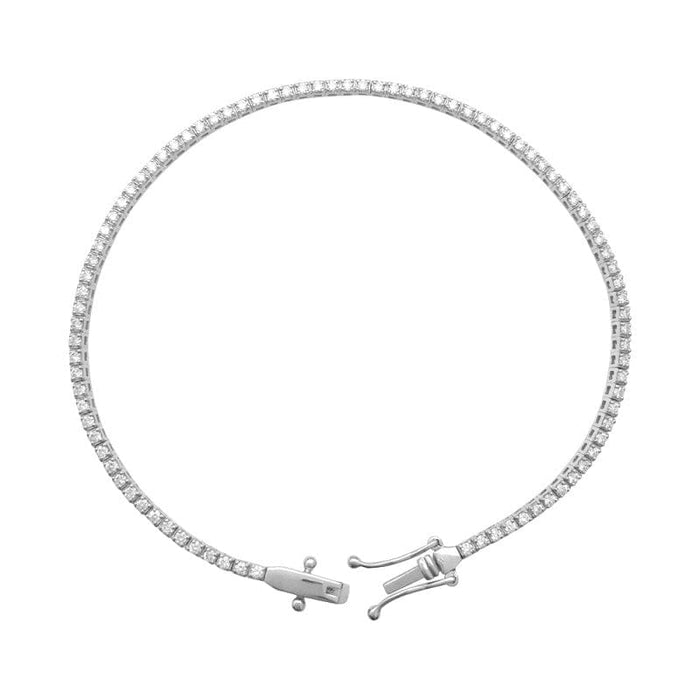 Bracelet Bracelet ligne diamants en or blanc. 58 Facettes 30693