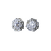 Earrings Daisy stud earrings Yellow gold Platinum Diamonds 58 Facettes