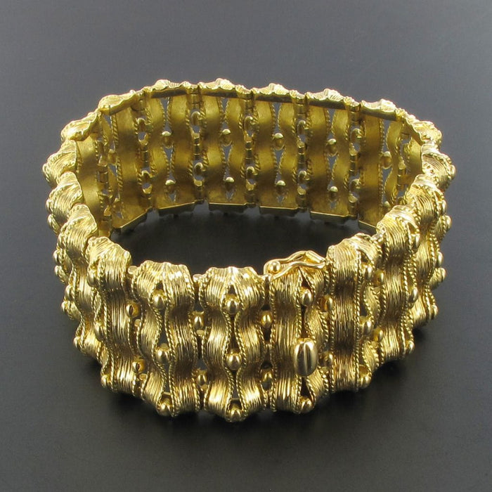 Bracelet Bracelet ancien en or jaune articulé 58 Facettes 17-187