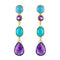 Boucles d'oreilles Boucles d'oreilles améthystes turquoises 58 Facettes 15-272