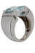 Bague 55 Bague moderne Aigue-marine et diamants 58 Facettes