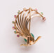Brooch Vintage bird brooch ruby ​​emerald chrysoprase and diamond 58 Facettes 19-589
