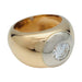 Ring 54 Domed two gold ring, 1,14 carat diamond. 58 Facettes 28848