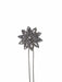 Accessory Old comb Flower in steel points 58 Facettes