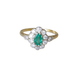 Ring Emerald and Diamond Daisy Ring 58 Facettes
