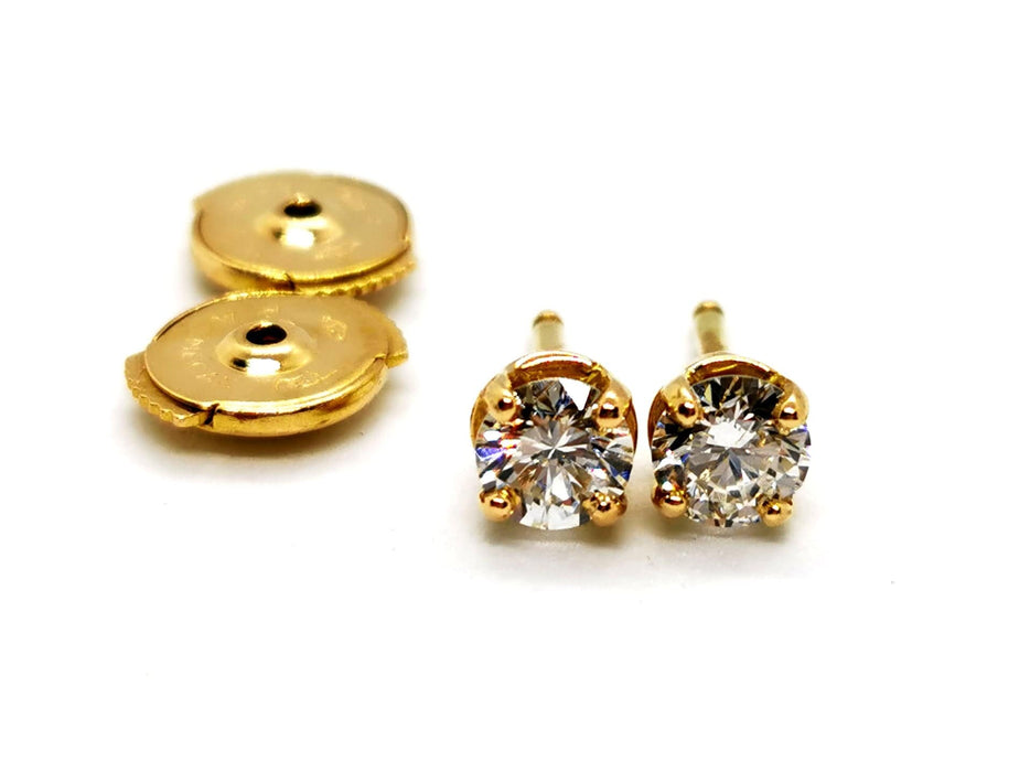 Boucles d'oreilles Boucles d'oreilles Puces Or jaune Diamant 58 Facettes 1117931CN