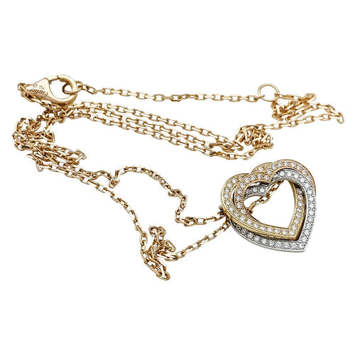 Collier Collier Cartier Coeur Trinity trois ors et diamants. 58 Facettes 30010