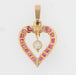Pendant Ruby and pearl heart pendant 58 Facettes 21-275B