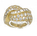 Yellow gold diamond princess ring 58 Facettes 0