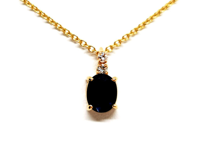 Collier Collier Chaîne + pendentif Or jaune Saphir 58 Facettes 1152840CD