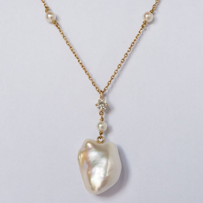 Pendentif Pendentif Perle baroque, perles et diamant 58 Facettes 12-216-6112981