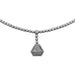 Necklace River necklace in white set with diamonds supporting a triangular diamond. 58 Facettes 25379