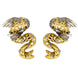 Earrings Zolotas “Pisces” earrings in yellow gold, platinum and diamonds. 58 Facettes 30398