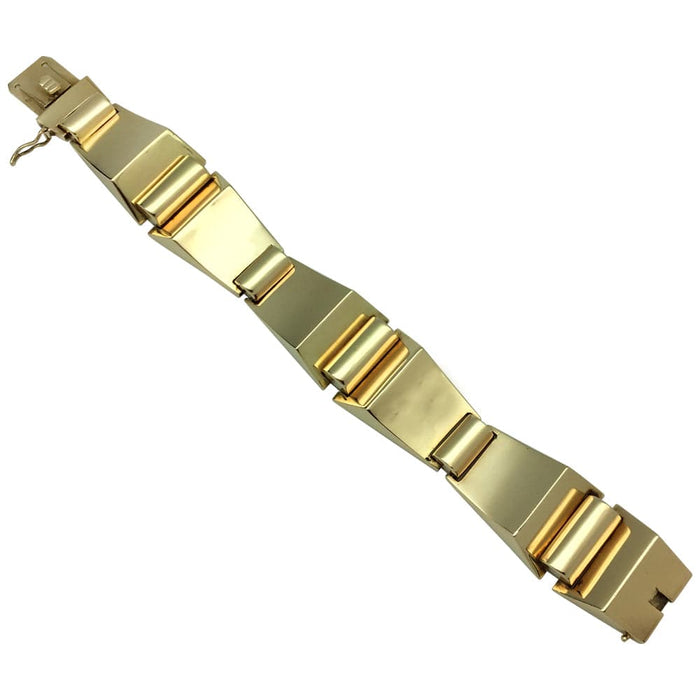 Bracelet "Tank" en or jaune des années 40.
