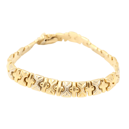 Bracelet bracelet à charnière tricolore en or 58 Facettes E359402