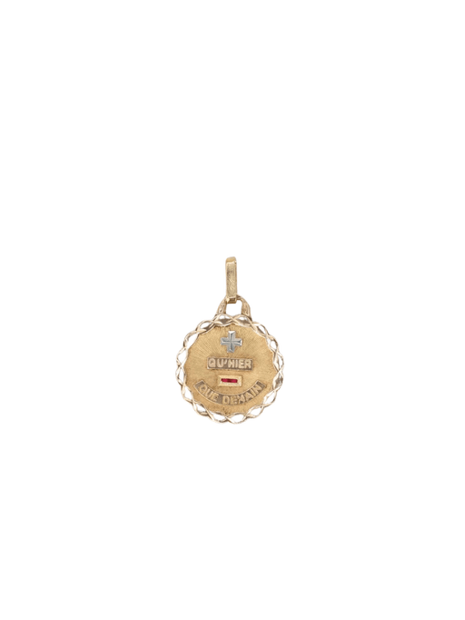 Pendentif AUGIS - Médaille Amour en or, Plus qu’hier moins que demain 58 Facettes J252