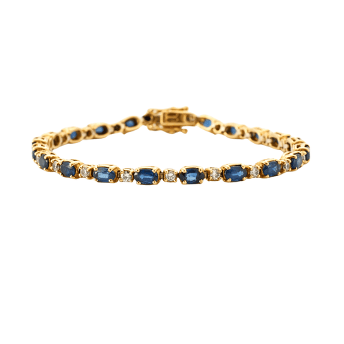 Bracelet Bracelet ligne Saphirs Diamants 58 Facettes 230499