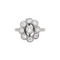 Bague Bague Fleur or gris et diamants taille ancienne 58 Facettes DV0569-13