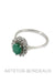 Ring 53 Emerald daisy ring 58 Facettes 35861