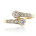 Ring 55 You and Me Diamond Ring, yellow gold and platinum 58 Facettes 17-315-55-1