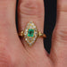 Bague 53 Bague ancienne marquise émeraude diamants 58 Facettes 20-608-48