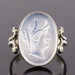 Bague 55 Bague camée sur pierre de lune ancienne 58 Facettes 19-034-55