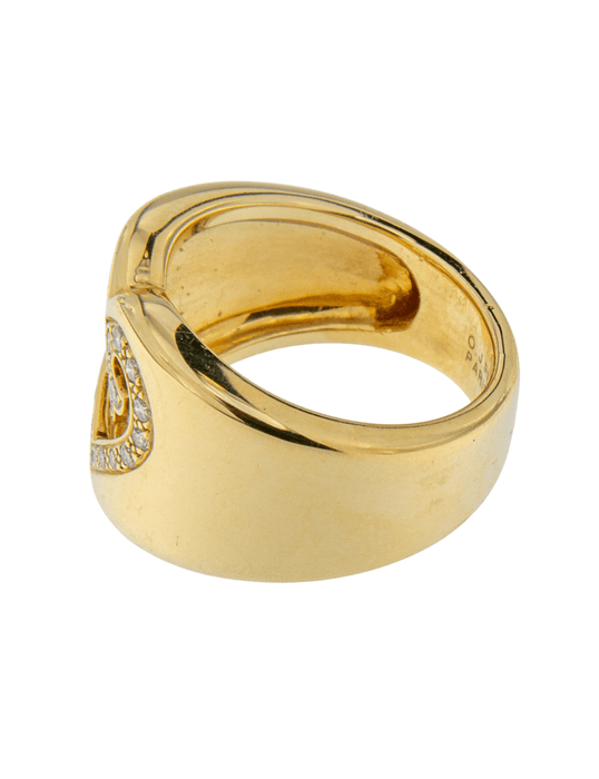 O.J. Perrin - Bague Motif Cœur en or jaune et diamants