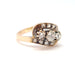 Bague Bague ancienne or rose, argent, diamants 58 Facettes