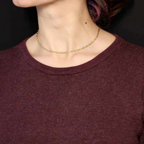 Collier Chaîne de montre ancienne en or jaune 58 Facettes 20-540