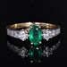 Ring 52 Emerald diamond ring 58 Facettes AG1402BE-52
